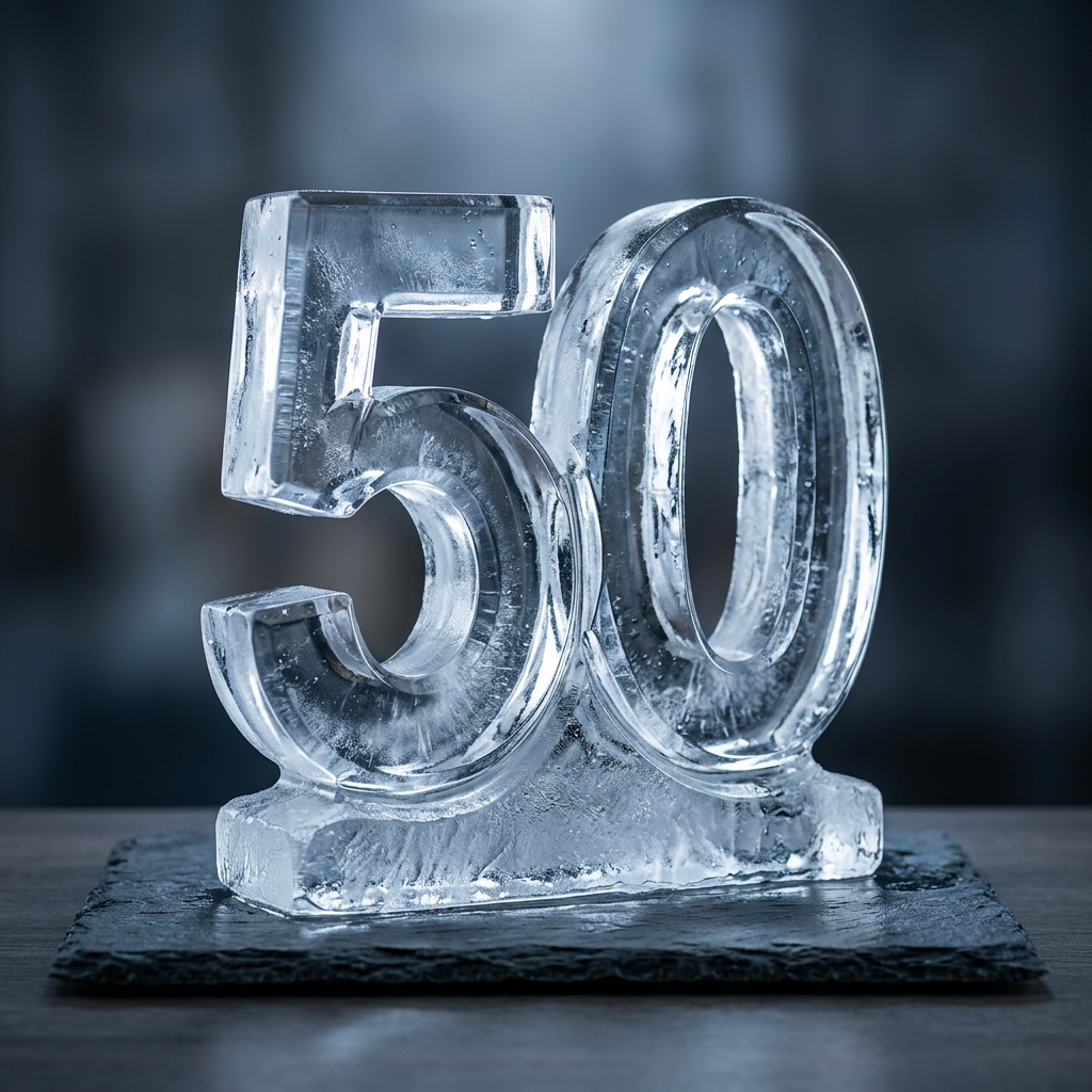 IJssculptuur getal 50