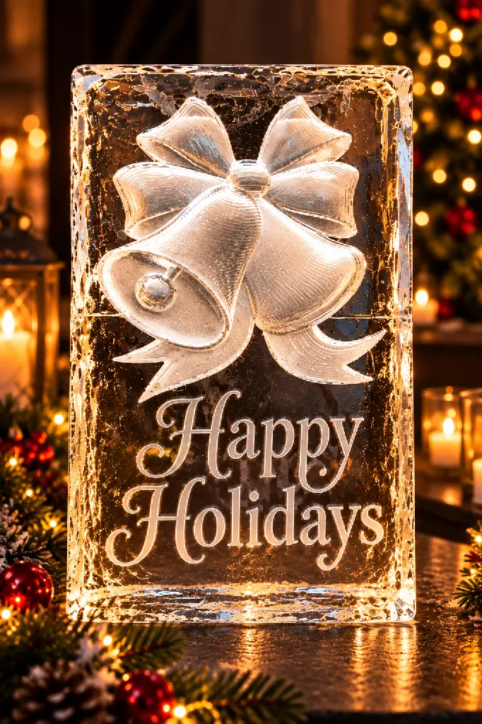 IJssculptuur - Kerstklok.webp